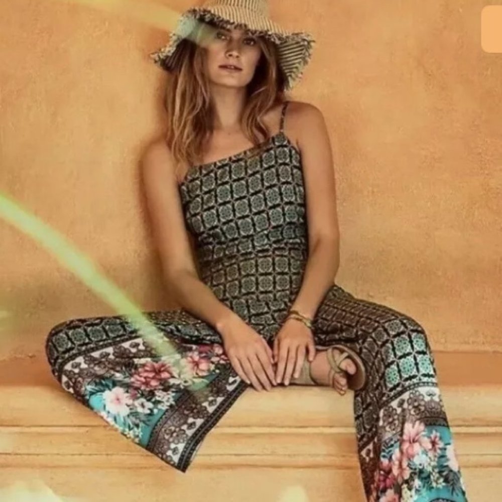 FARM Rio Green Patterned Jumpsuit - Picture 6 of 7